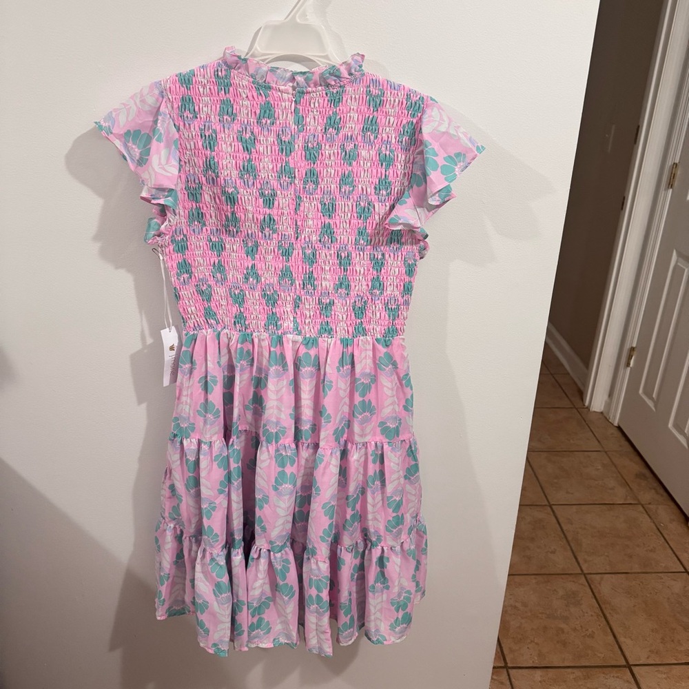 NWT J. Marie Reagan Ruched  Short Sleeve Dress Size Medium - Picture 3 of 5